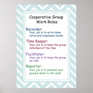 Poster cooperativo das regras de trabalho do grupo