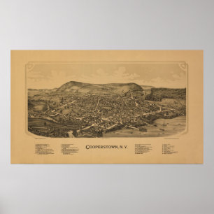 Póster Cooperstown NY 1890