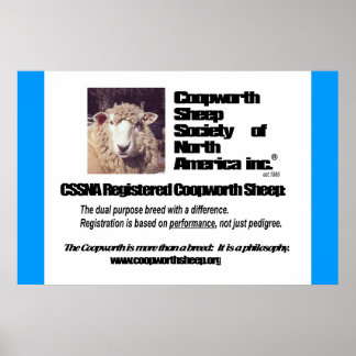 Póster Coopworth Sheep Society of North America