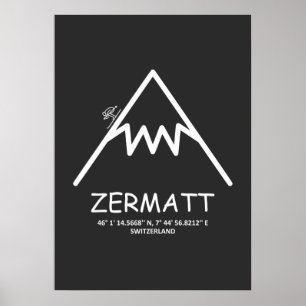 Poster Coordena a Suiça Zermatt
