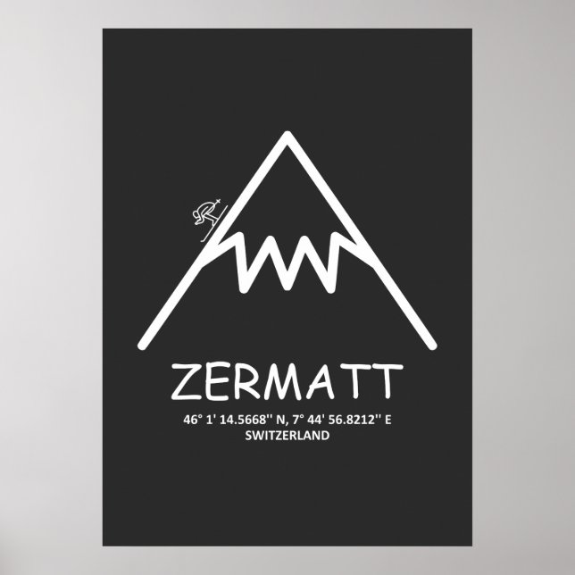 Poster Coordena a Suiça Zermatt (Frente)
