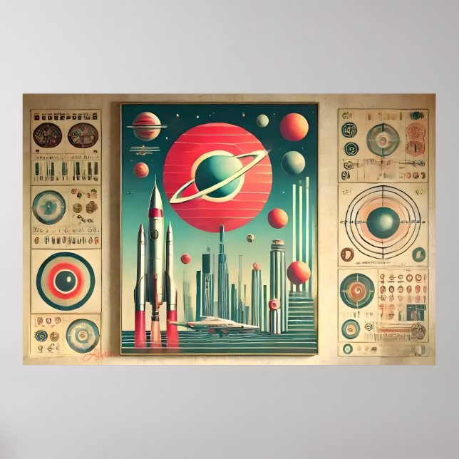 Poster Coordenadas Interplanetárias da Era Espacial Relíq (Frente)