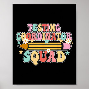 Poster Coordenador de Testes Escolares Esquadrão Retro Vo