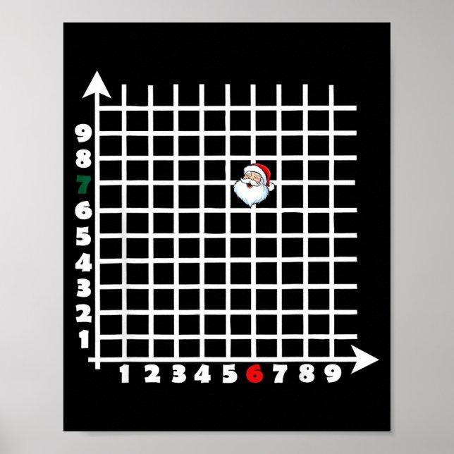 Poster Coordinate (6,7) Funny Math Teacher 67 Math Christ (Frente)