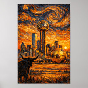 Poster Copa do Mundo Dallas Golden Hour 2026 Van Gohn Art