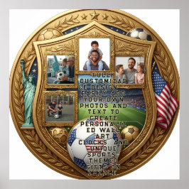 Poster Copa do Mundo Personalizada da Família