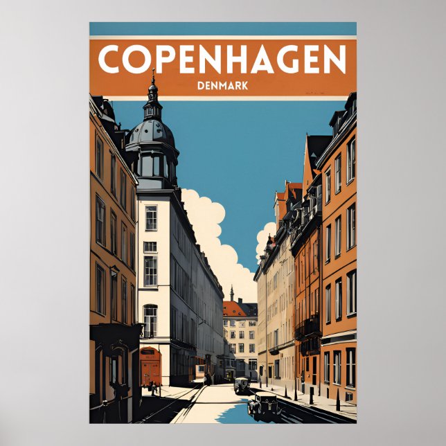 Poster Copenhaga Dinamarca (Frente)
