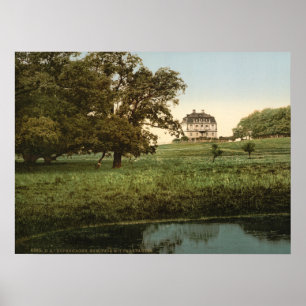 Póster Copenhaga - eremitério de Klampenborg com parque
