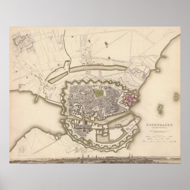 Póster Copenhaga, Kiobenhaven (Frente)