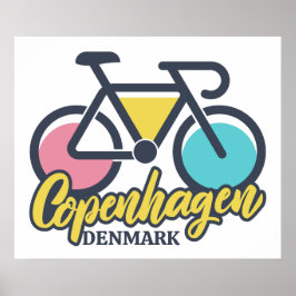 Poster Copenhagen Denmark Cycling