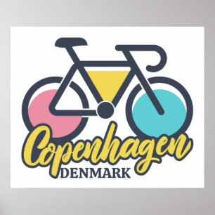 Poster Copenhagen Denmark Cycling