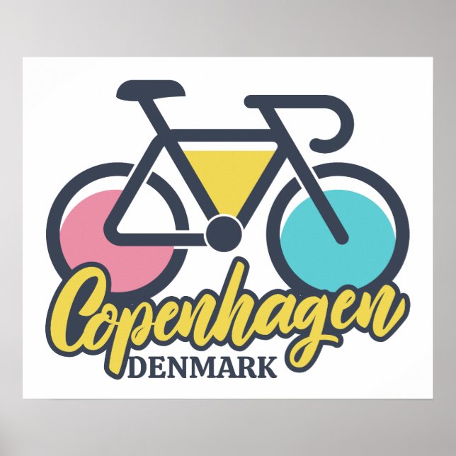 Poster Copenhagen Denmark Cycling (Frente)