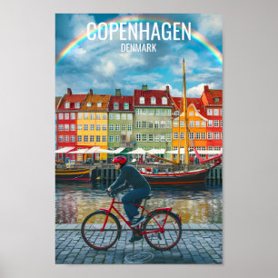 Poster Copenhagen Denmark Familiar Viagem