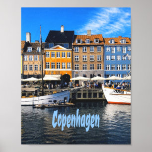Poster Copenhagen Dinamarca Canal de Homes Nyhavn
