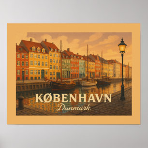 Poster Copenhague Porto de Nyhavn
