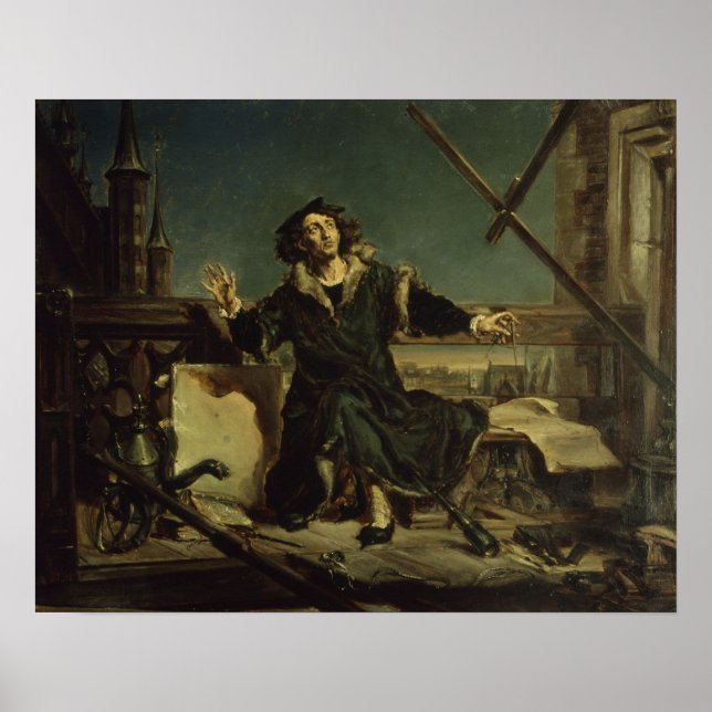 Póster Copérnico na torre de Frombork (Frente)