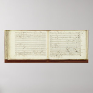 Póster Cópia autógrafo 'do Flute mágico