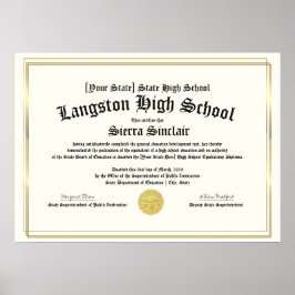 Poster Cópia do Diploma de Equivalência Geral do Ensino M