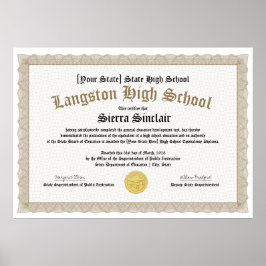 Poster Cópia do Diploma de Equivalência Geral do Ensino M