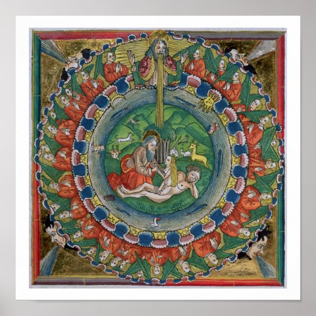 Poster Cópia do Genesis de Facsimile 2:22 Deus criou Eva, (Frente)