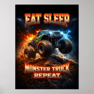 Poster Cópia Ilegal de Caminhão Monstro Vintage