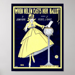 Poster Cópia para Cobrir de 1916 - Folha de Sufrágio de