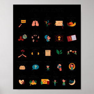 Poster Copiando Habilidades Alphabet School Conselheira M