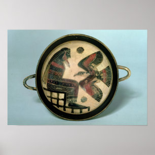 Póster Copo de Laconian que descreve Zeus e a águia