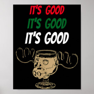 Poster Copo de Natal Engraçado de Leite de Coco É Bom par