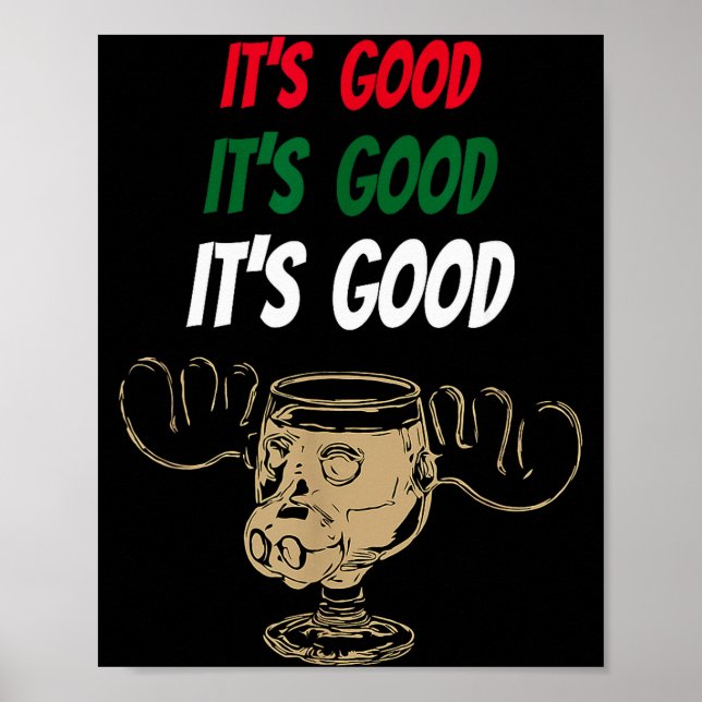 Poster Copo de Natal Engraçado de Leite de Coco É Bom par (Frente)