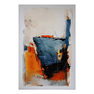 Póster Copo Meio Cheio - Metáfora Abstrata