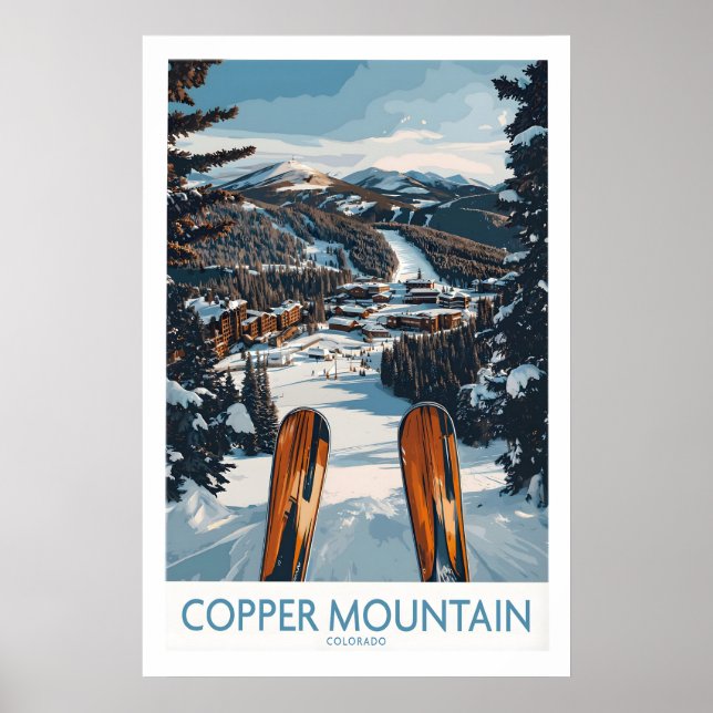 Poster Copper Mountain Colorado Arte de Parede Inverno Es (Frente)