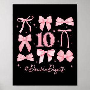 Poster Coquete de Aniversário com Dígitos Duplos