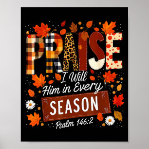 Poster Coquete do Dia de Ação de Graças Agradeça ao Senho