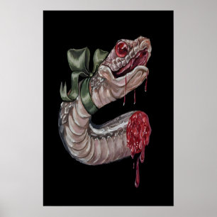 Poster Coquete Gótico Cobra com Laço - 5x7 polegadas a 8x