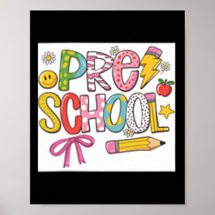 Poster Coquete Préppy de Volta às Aulas Pré-Escolar Menin