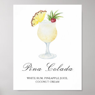 Poster Coquetel assinatura - Pina Colada