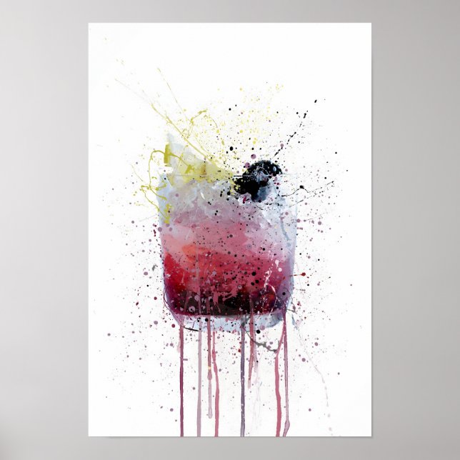 Poster Coquetel Bramble (Frente)