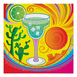 Póster Coquetel Colorido
