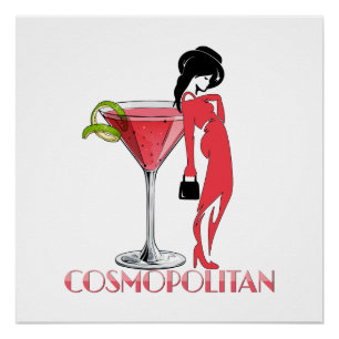 Póster Coquetel Cosmopolita