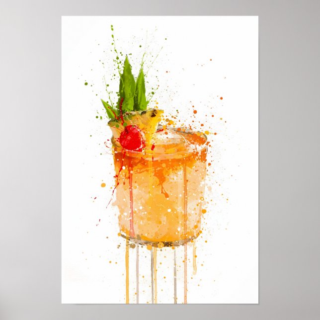 Poster Coquetel Mai Tai (Frente)