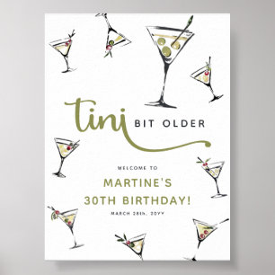 Poster Coquetel Martini 'Um Pouquinho Mais Velho' Anivers