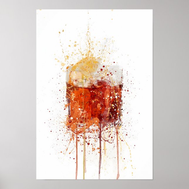 Poster Coquetel Negroni (Frente)