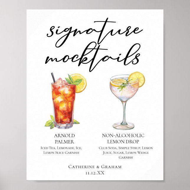 Poster Coquetel Sem Álcool Arnold Palmer Lemon Drop Tropi (Frente)