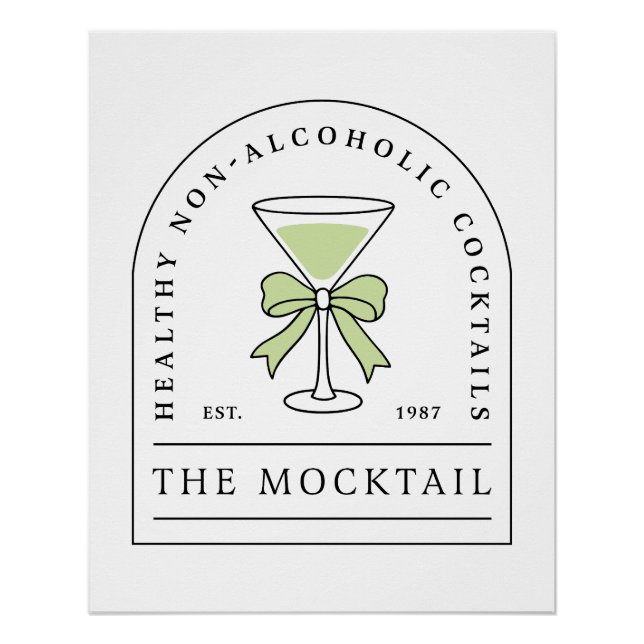 Póster Coquetel sem álcool bebida não alcoólica coquetel  (Frente)