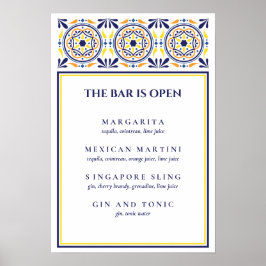 Poster Coquetel Signature Azulejo Amarelo da Marinha Espa