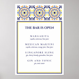 Poster Coquetel Signature Azulejo Amarelo da Marinha Espa