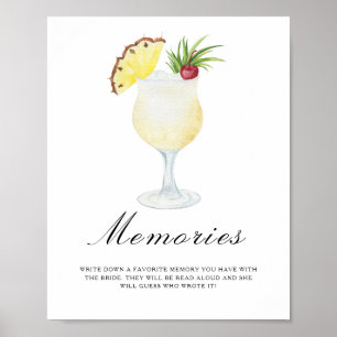 Poster Coquetel tropical - memórias com a noiva