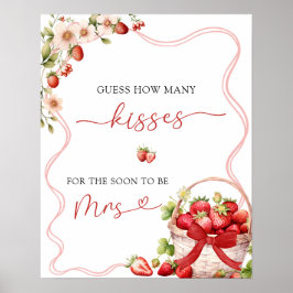 Poster Coquette Berry Apaixonado Adivinha Quantos Beijos