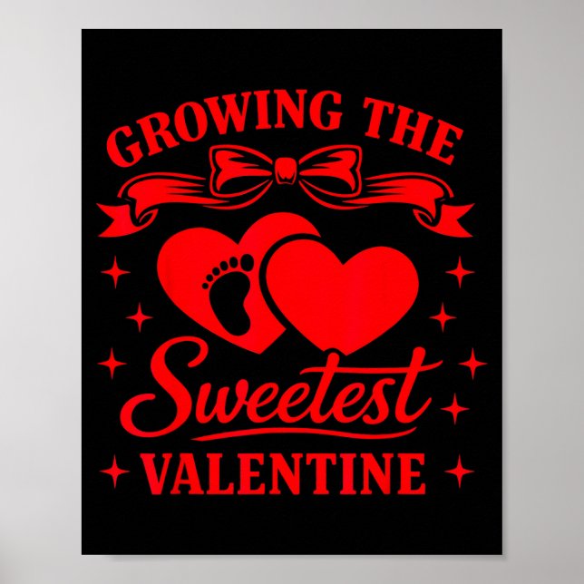 Poster Coquette Bow Cherry Heart Valentine Pregnancy Reve (Frente)